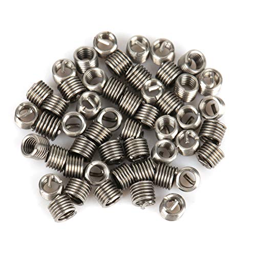 Tyenaza Thread Repair Insert, M1.6×0.35×2D Thread Repair Installation Kit Stainless Steel Helicoil Type Set 50pcs Stainless Steel Coiled Wire Helical Screw Thread Inserts