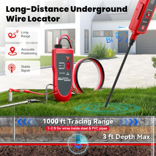 Underground Wire Locator, Electrical Wire Tracer for Locate Buried Cable