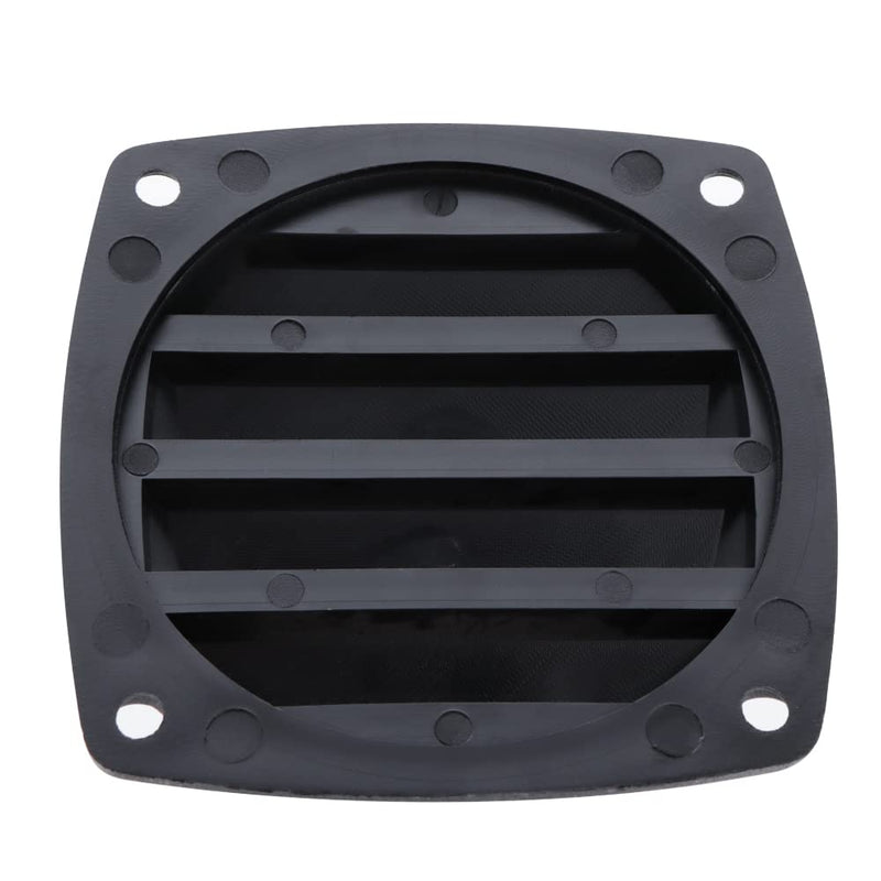 VTurboWay 4 Pcs Louvered Flush Plastic Thru Vent, Marine Boat Vent, 2-3/4", Black, Free Installation Screws