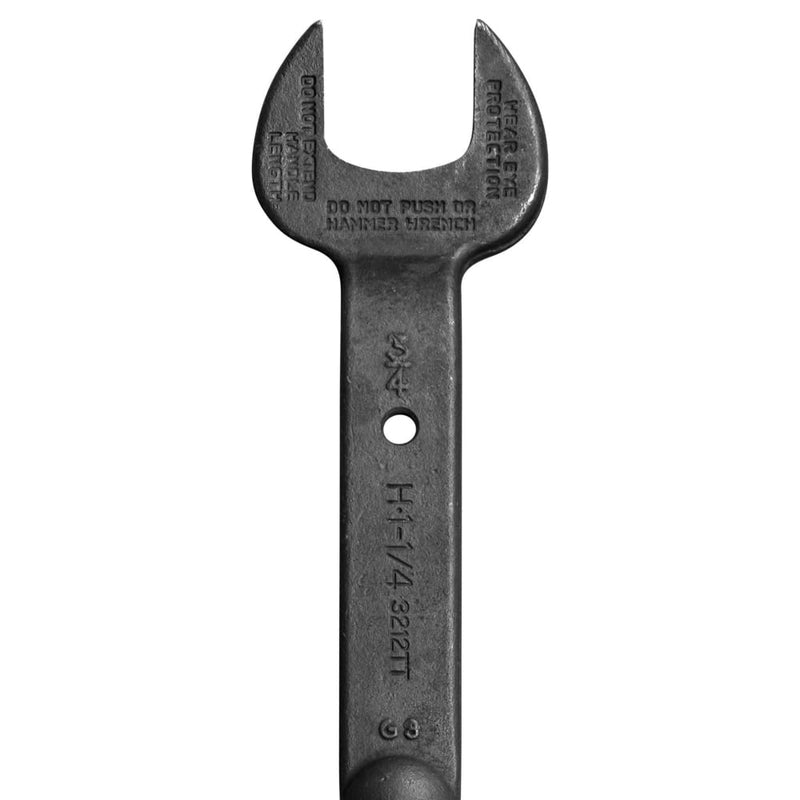 KLEIN TOOLS 3212TT Construction Spud Wrench with Tether Hole, Made in USA, 1-1/4-Inch Nominal Opening, 3/4-Inch Bolt for US Heavy Nut Tetherable