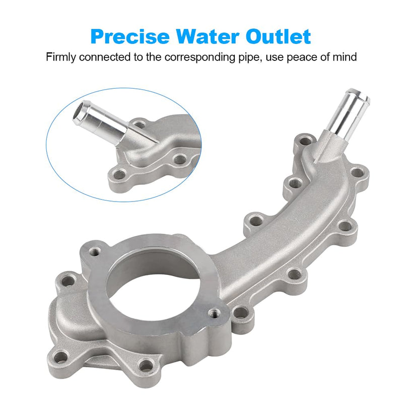 Aluminium Coolant Crossover Water Outlet Compatible with 2011-2021 Chrysler Town & Country 200 300 Dodge Charger Durango Grand Caravan Journey Jeep Cherokee Ram 1500, Replacement for 5184653AF