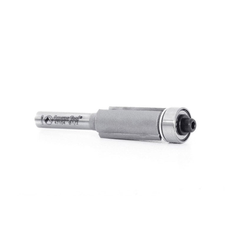 Amana Tool 47104 Flush Trim 1/2-Inch Diameter by 1-Inch Cutting Height by 1/4-Inch Shank 2-Flute Router Bit
