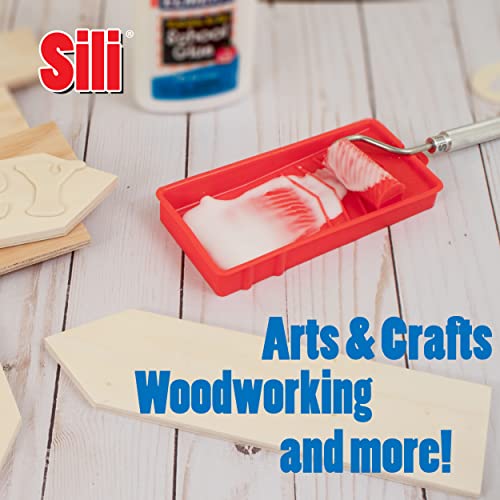 Sili Glue Roller with Silicone Applicator Tray for Woodworking