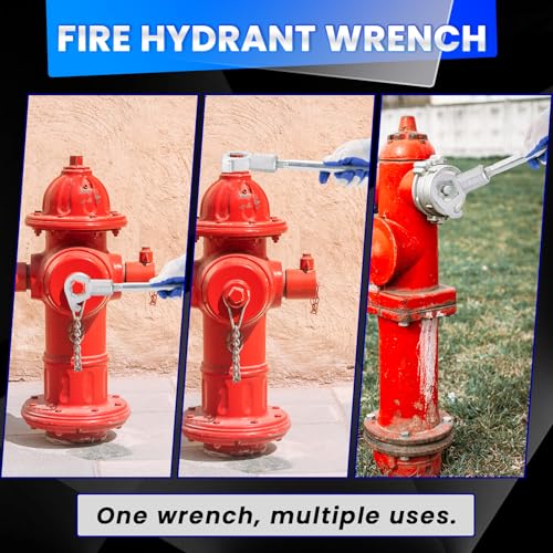 Fire Hydrant Wrench, Heavy Duty Adjustable Hydrant Spanner Wrench