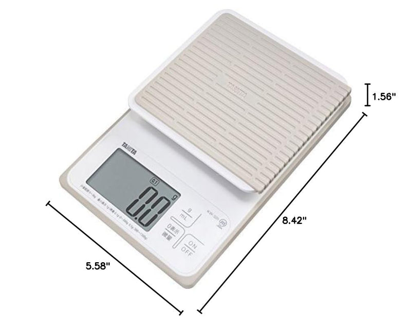 Tanita KW-320 WH Cooking Scale, Kitchen Scale, Waterproof, Digital, 6.6 lbs (3 kg), 0.1 g Unit, Washable Kitchen Scale 6.6 lbs (3 kg) 0.1 g Single Item