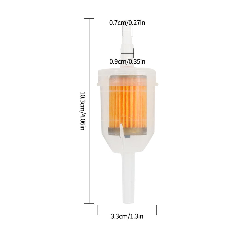 5/16 & 1/4 Inline Magnetic Fuel Filter for Lawn Mower, Small Engine, Kohler, John Deere, Kawasaki - High Flow Gas Filter with Magnet Replacement (12-Pack) Magnetism
