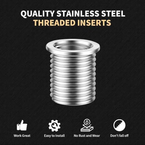 Thread Repair Inserts M10X1.25X16.2MM Insert Qty 10 Stainless Steel