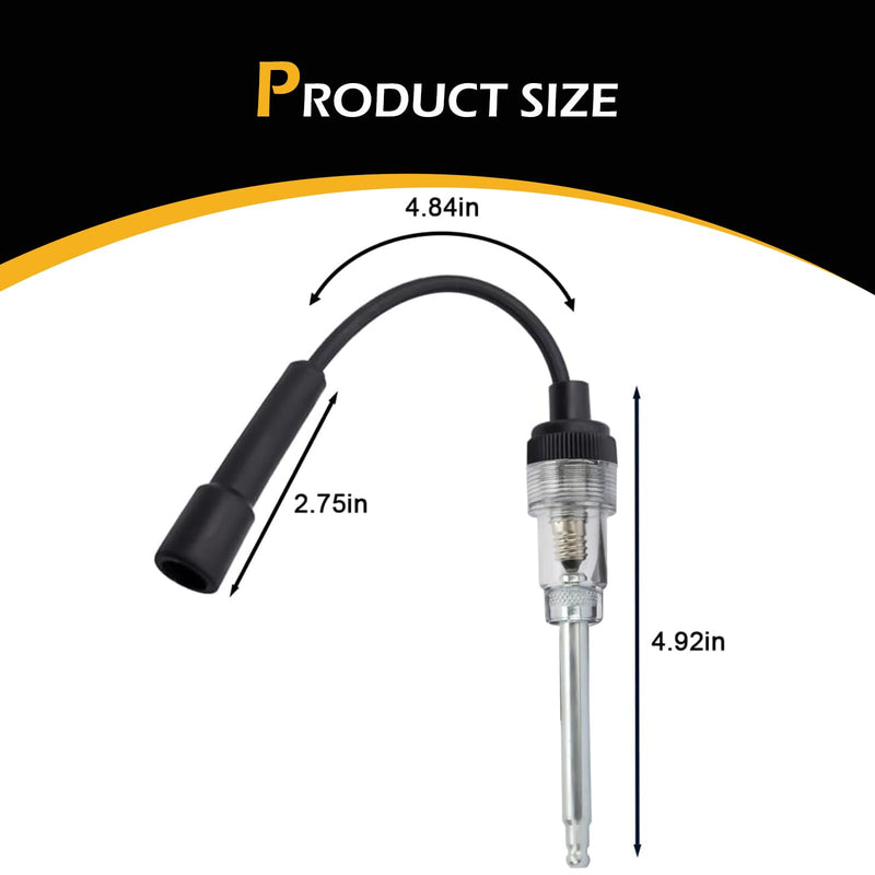 Inline Spark Plug Tester, Plug-in Engine Ignition Testers, Small Armature Diagnostic Detector Tool, for Car Cars, Lawnmowers, Internal External Engine