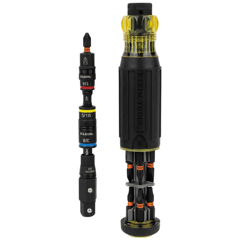  [AUSTRALIA] - Klein Tools 32517HD KNECT 17-in-1 Impact-Rated Hybrid Screwdriver/Nut Driver, Magnetic, Flip Socket, 11 Bits, 3 Nut Drivers, Bit Holder, Square Adapter