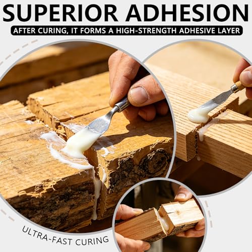 Wood Glue, 5.3 oz Glue for Woodworking, Strong Glues for Furniture, Paper, Carpentry, DIY, Crafts Projects, Easy to Use (150g) 150g