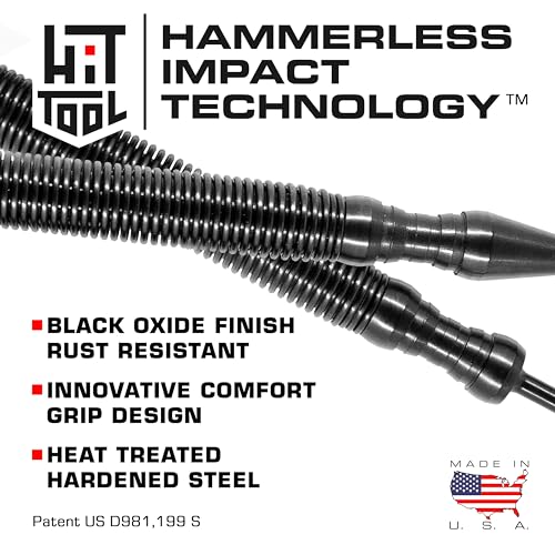 HIT Tool - Spring Punch Pin Set - Four Tip Sizes - Steel
