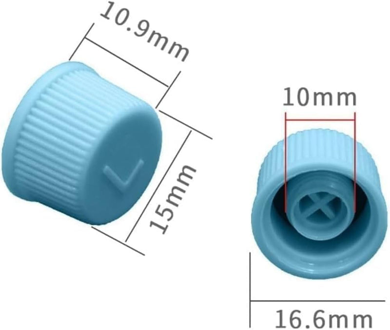 2Pcs High and Low Pressure AC Port Caps, Automotive Air Conditioning Service Kit with Secure Seal Design, Charging Port Covers for Car AC System Maintenance