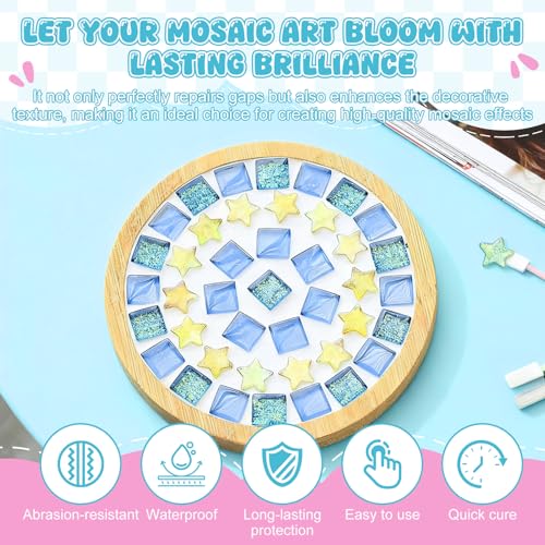 JAOJAO 300g Mosaic Grout Powder, Mosaic Grout for Crafts