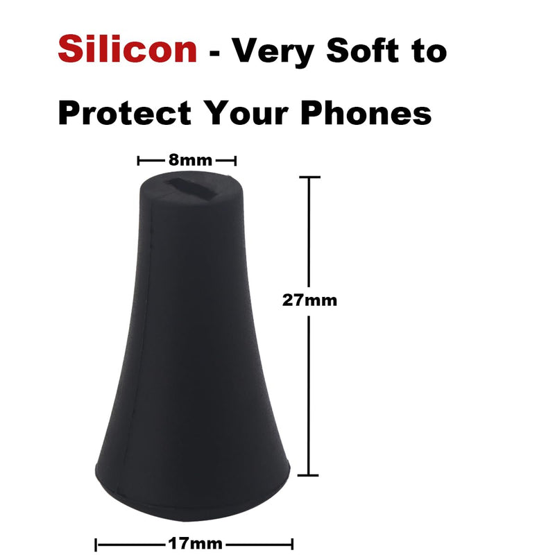 Rubber Tips for Ram Mounts X-Grip Phone Mount, Balck & Red Silicone Caps | Accessories for Replacement (8 Pack)