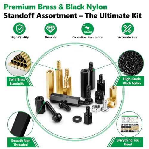 696PCS M3 Brass and Nylon Motherboard Standoffs Kit 696PCS M3