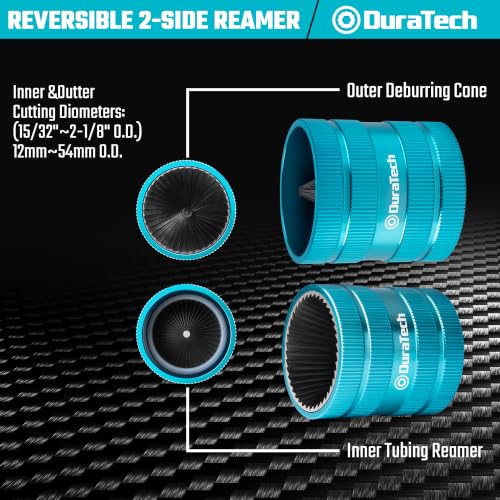 DURATECH Inner & Outer Tubing Reamer, Heavy Duty Pipe Deburring Tool, Large