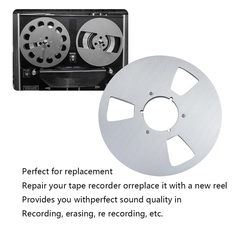 10.5 Inch Metal Tape Reel, 1/4 Inch Empty Take Up Reel | Metal reel for 1/4 inch reel to reel tape, used for tape winding, storage, transfer, and replacement.