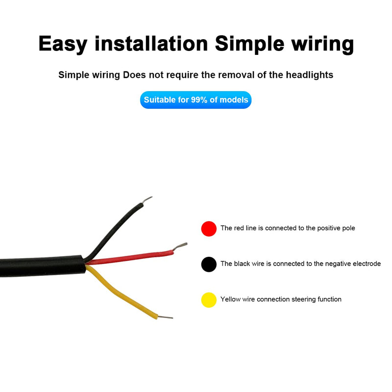 LED Headlight Strip Tube Light, 24 Inch Flexible DRL Daytime Running Light, Waterproof Switchback Sequential Flowing Turn Signal Lamp, Auto Accessories for Most Cars (Red/Yellow) Red/Yellow