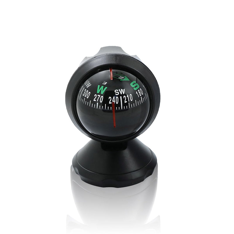 Car Compass Ball, Dash Mount Adjustable Compass Ball with Bottom Stick, Navigation Hiking Direction Pointing Guide Ball for Marine Boat Truck Caravan Outdoor, Universal Car Accessories