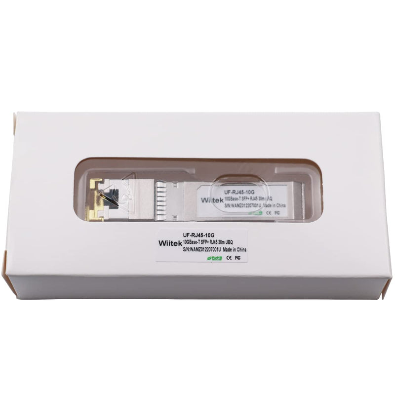 10G SFP+ to RJ45 Copper Modules, 1.25G/2.5G/5G/10GBase-T Ethernet Copper to SFP+ Transceiver Compatible for Ubiquiti Unifi UF-RJ45-10G /uacc-cm-rj45-mg (Cat 6a/7 or Better, 30-Meter) 10GBase-T : 30m