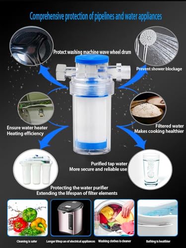 1/2" Pipes Household pre Filter for Shower Water Heater Intelligence Toilet Washing Machine Dishwasher Kitchen Filter for High precision filter 0.001mm 1μ Sediment Trap Filter assembly