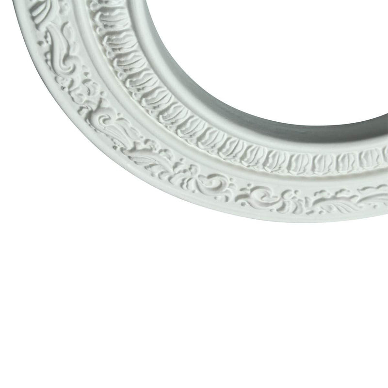 Renovators Supply Manufacturing Recessed Lighting Trim 10 in. Wide White Polyurethane Ornate Recessed Ceiling Light Trims Pack of 3 White - Rosette