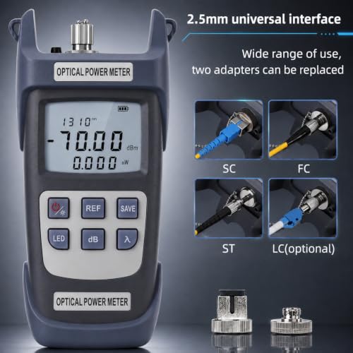FTTH Fiber Optical Power Meter 70 dBm~+10 dBm | 500 Data Storage OPM Tool