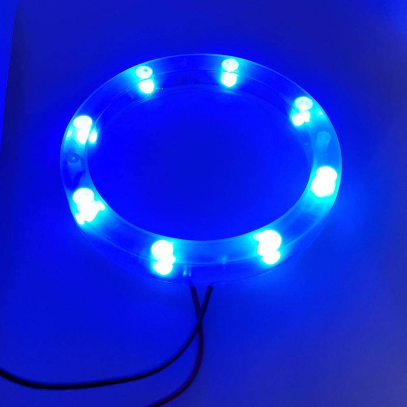 2 Pcs Blue LED Stainless Steel Cup Drink Holder with Drain & LED Marine Boat Rv Camper Seating