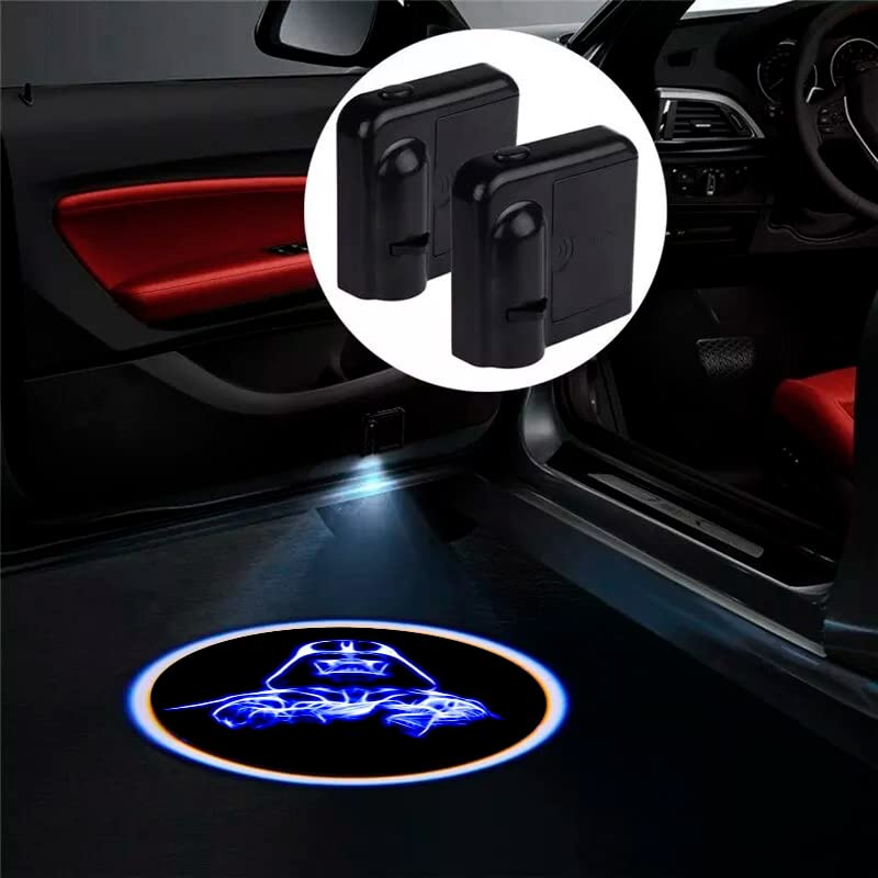 2pcs 3D Magnetic Car Door Step LED Welcome Logo Shadow Ghost Light Projector Lamp fits All Car Models (Helmet1) by DmStore forHelmet1