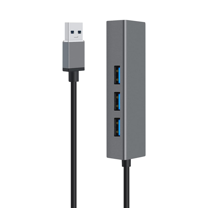 DTECH 3 Port USB to Ethernet Adapter USB 3.0 Hub 10/100/1000 mbps Gigabit Wired Network Cable Converter for Laptop Notebook Desktop Computer Keyboard Router Modem Internet