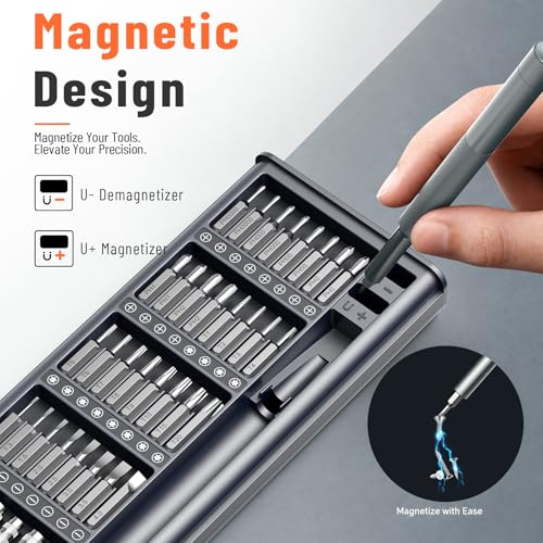 KATERK 80-in-1 Small Screwdriver Set Precision Mini Magnetic Repairs Tool 78