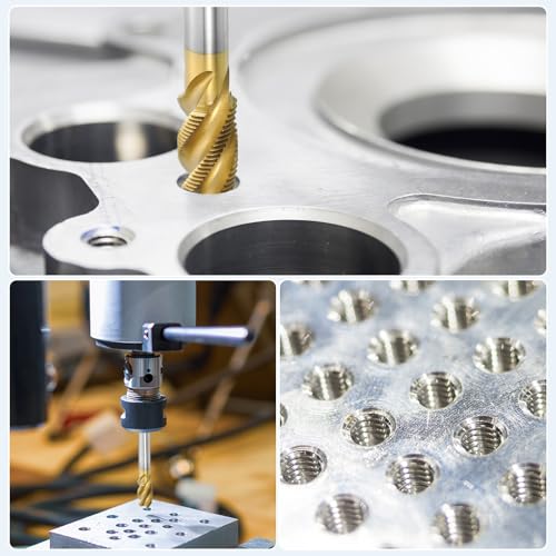 uxcell 3pcs Spiral Flute Thread Taps, 3/8-16 UNC H2 Screw Threading Tap, Titanium Coated 6542 High Speed Steel Machine Tapping Tools for Machinist Repair (Pack of 2) 3/8-16 UNC (Pack of 2)