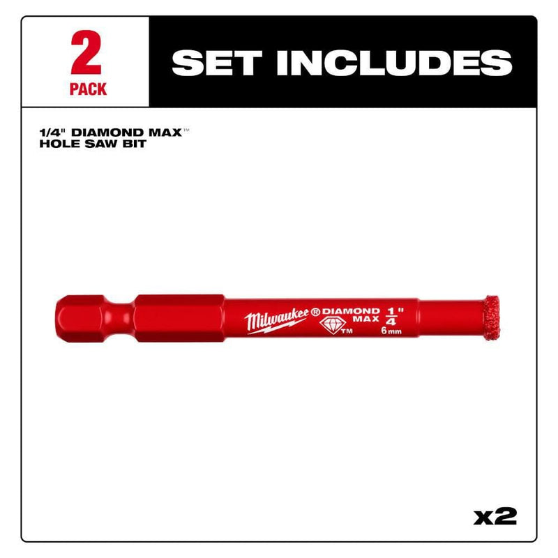 1/4 in. Diamond MAX Diamond GRIT Hole Saw 2 PK