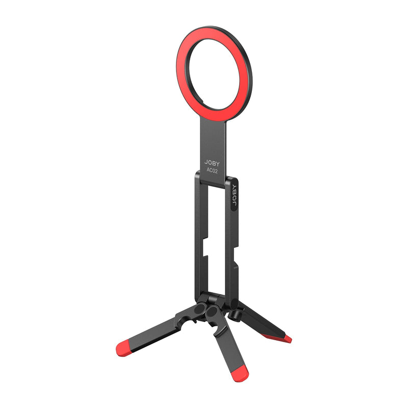 JOBY AC02 Magnetic Phone Tripod Stand | Aluminium Mini Pocket Tripod, N52 Strong Magnet, Quick Mount, Black, for iPhone 17 16 15 14 13 12 Series