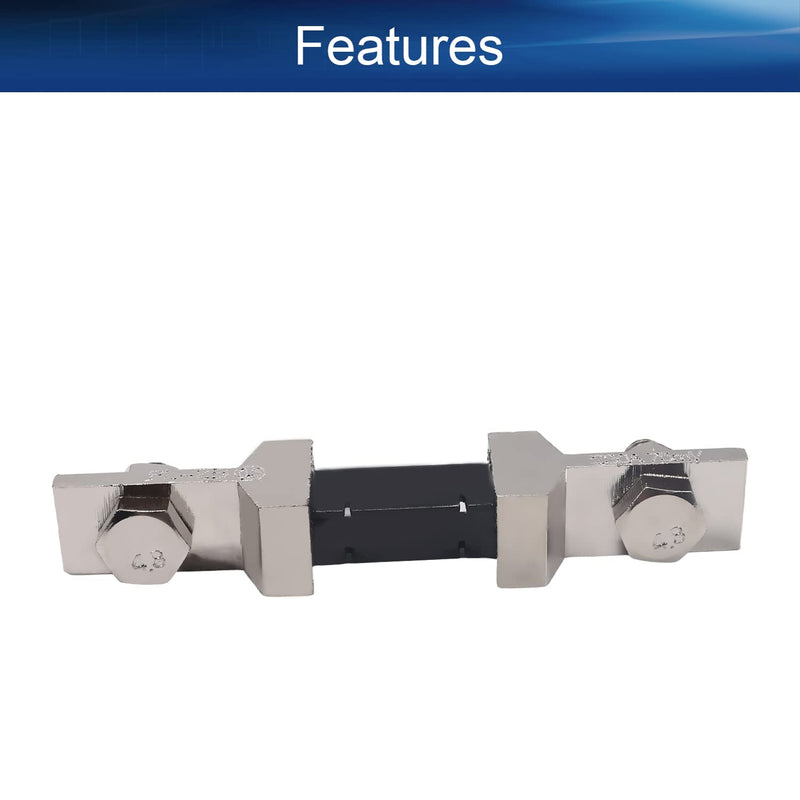 Heyiarbeit DC Current Meter Shunt Resistor 200A 75mV for DC Ammeter Analog Panel Shunt Divider Meter External FL-2