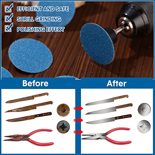 Nuenen 150 Pcs 2 Inch Sanding Discs 60 Grit for Die Grinder