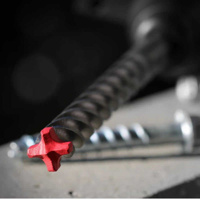 Diablo Rebar Demon SDS-Plus 4-Cutter Full Carbide Head Hammer Drill Bit for Concrete and Reinforced Materials - 3/4" Diameter, 10" Length, 8" Working Length - DMAPL4250 10" Length x 3/4" Dia