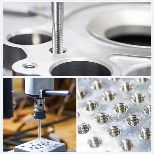 uxcell 6pcs Straight Flute Thread Tap, 6-32 UNC Screw Threading Tapping Tool Thread Milling Machine Taps, High-Speed Steel 6542 (HSS 6542) (Pack of 2) 6-32 UNC (Pack of 2)