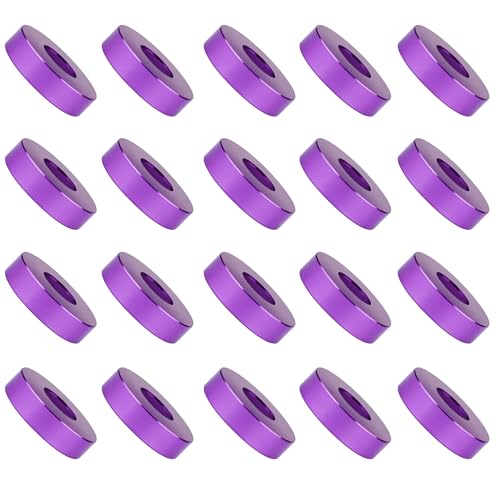Aluminum Alloy Flat Countersunk Washers 20Pcs (Purple, M10) Purple