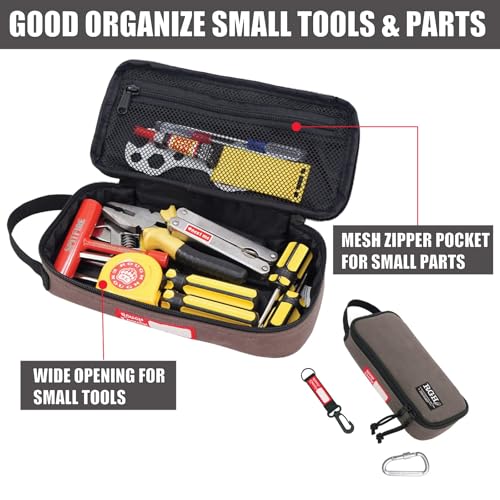 Rough Enough Small Tool Bag Pouch Canvas Motorcycle Tool Bag Grey