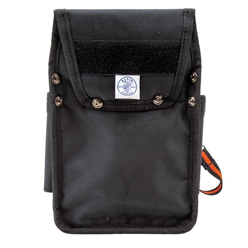 Klein Tools 5241 Tool Pouch, Tradesman Pro Tool Pouch with Electrical Tape Thong and Heavy Duty Reinforced Bottoms, 6-Pocket 6-Pocket Pouch