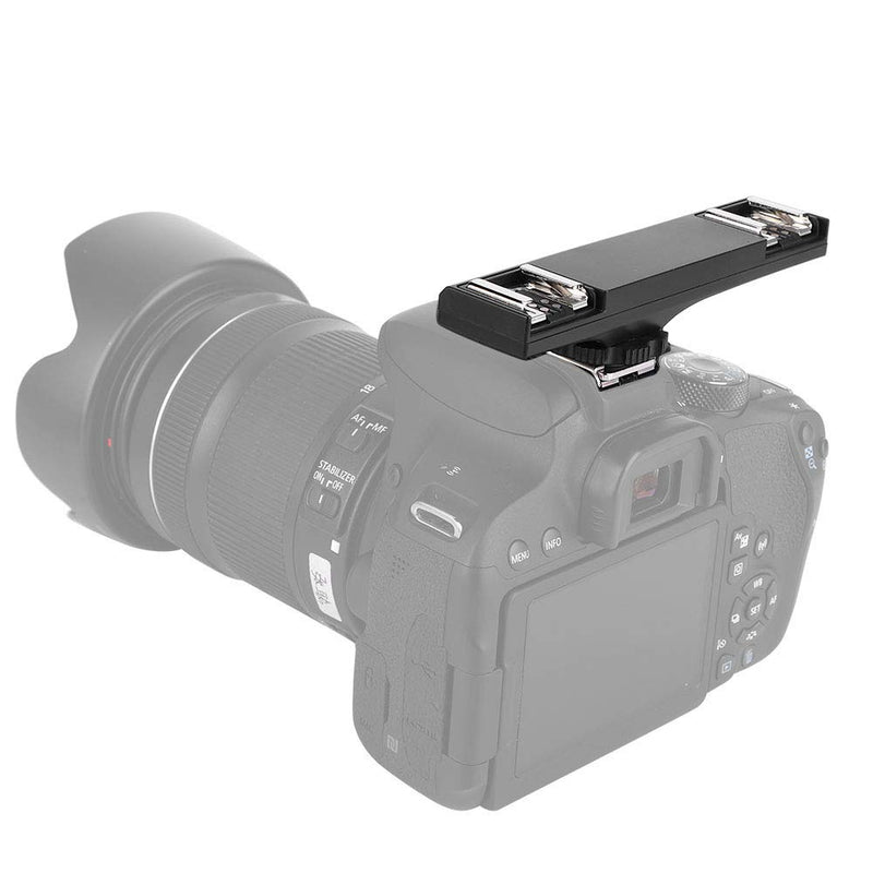 Hot Shoe Splitter, Hot Shoe Flash Light Bracket Ultralight Hot Shoe Extension Bar Mount Hot Shoe Mount Plate Adapter for SLR Camera Camcorder (for SLR (for