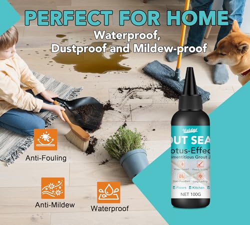 7oz Grout Sealer, 100% Safe Grout Sealant for Shower, Bathroom, Floor, Wall