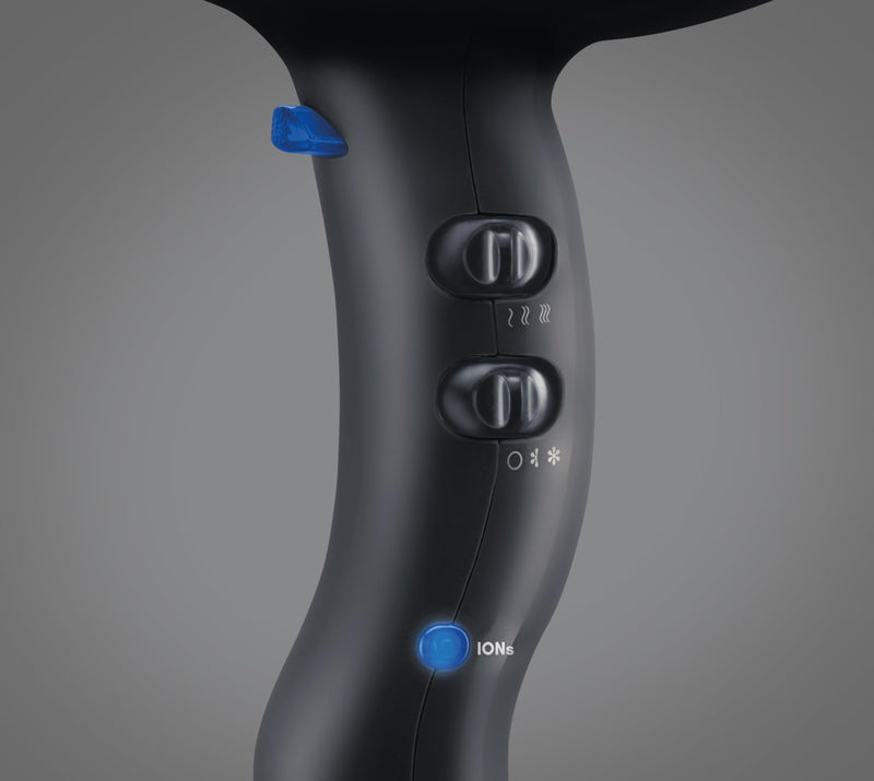 Diva Pro Styling Micro 5000 Pro Dryer - Black. Improved Power, Lightweight Micro-Size. with Macadamia Oil, Argan Oil, and Keratin for Ultra-Shiny and Smooth Hair
