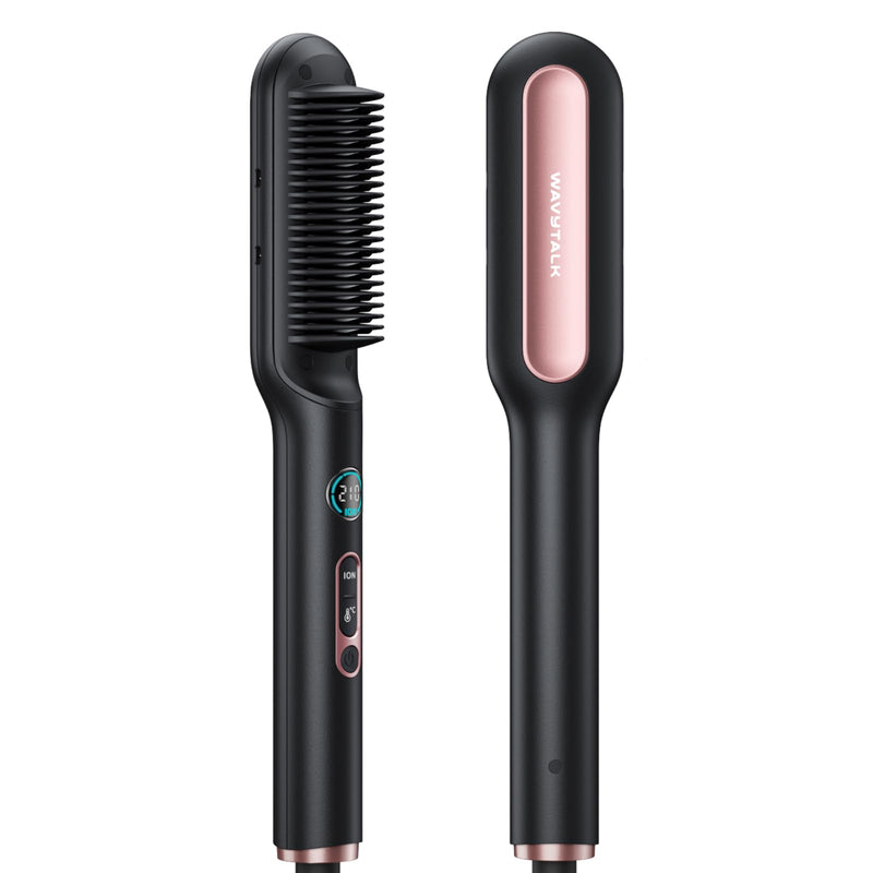  [AUSTRALIA] - Wavytalk Blowout Boost Thermal Brush Rose Gold and Sleek Sweep Straightener Brush
