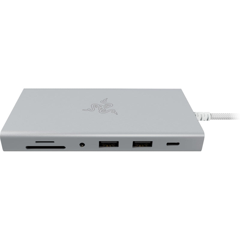 Razer USB C Dock 11-Port Travel Charging Station for Windows MacBook Laptop iPad Surface Chromebook: Type C, HDMI, Ethernet, MicroSD - 4K 60 Hz Display - 85 W Tablets + Mobile Fast Charge - Mercury