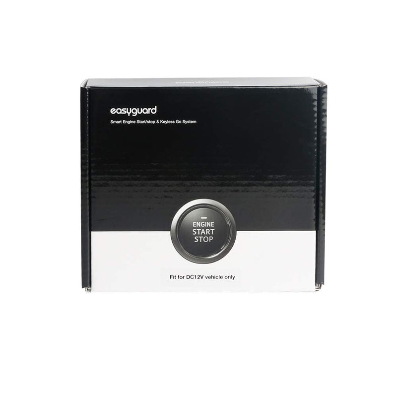  [AUSTRALIA] - EASYGUARD EC004 Smart RFID Push Engine Start Button kit & Keyless Go System Upgrade Key Start to Push Start Cars Fits for Most DC12V Cars