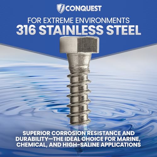 Conquest Lag Bolts 3/8" x 1-1/2" 3/8"-7 x 1-1/2" 25