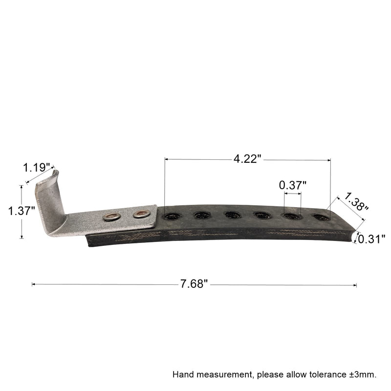 Emotor Industries Universal Rotated Exhaust Hanger with 6 Holes on Strap HG001
