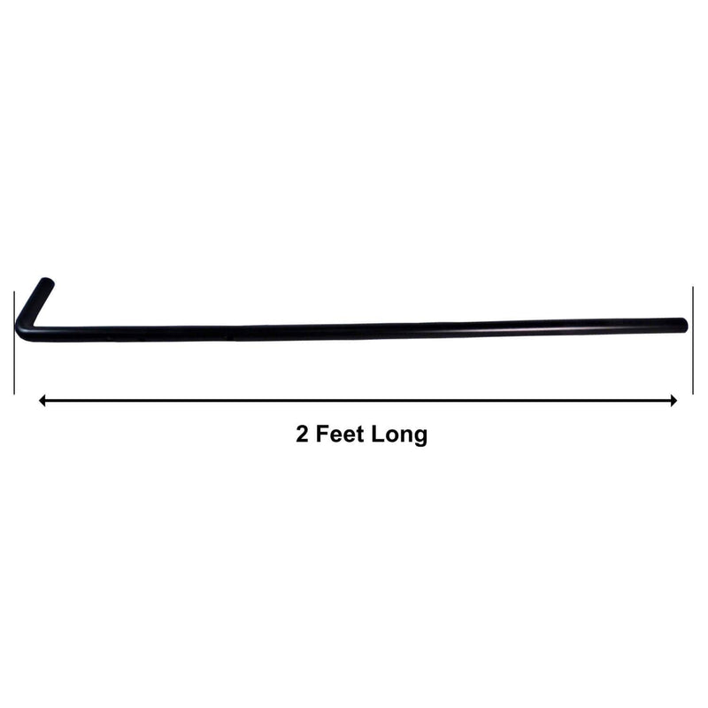 Wood Gate Drop Rod (AKA Cane Bolt, Drop Pin) - 24" Wood Fence Gate Rod for Holding Gate to The Ground Black Wood Gate Drop Rod - 24"-BLACK